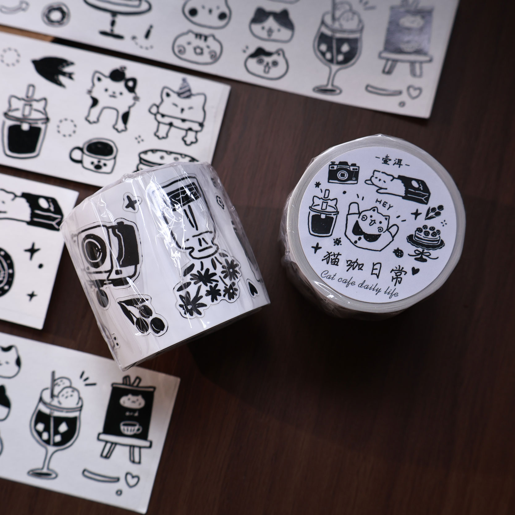 YiEr Studio Vintage Daily Cat' - огляд і ціна Washi Tape Set