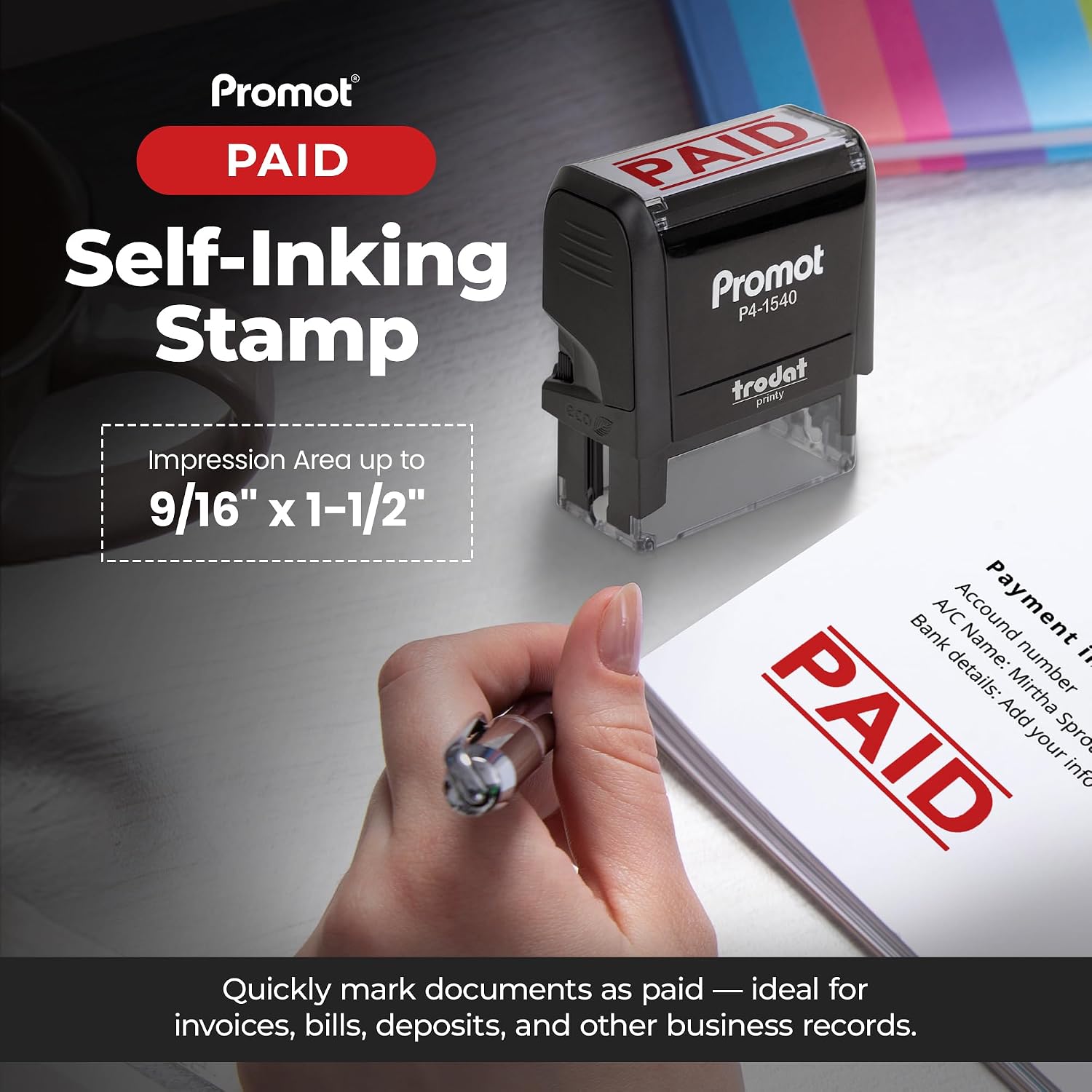 Self-Inking Paid Stamp Refilla - огляд і ціна Self Inking Stamp