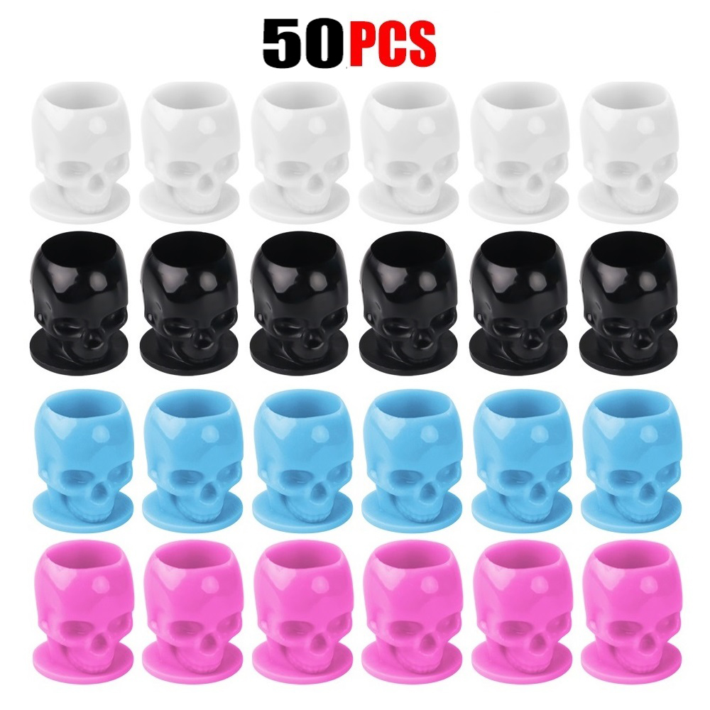 50 Pcs Safe Skull Design Tatto - огляд і ціна Calligraphy Ink Bottle