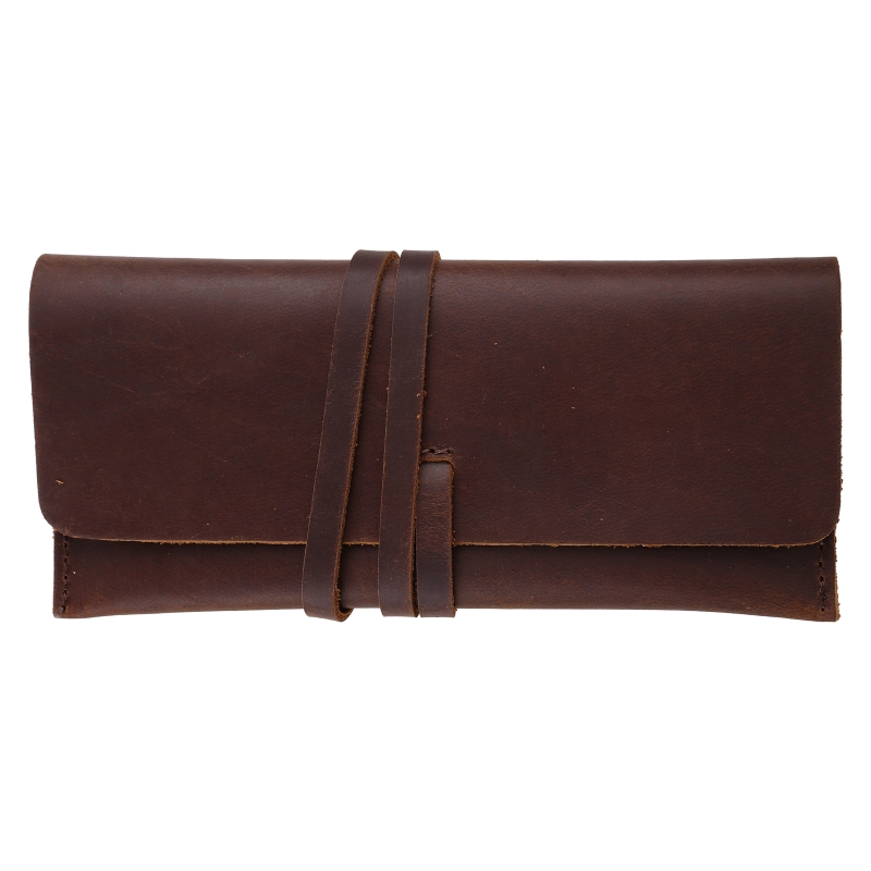 Handmade Cowhide Leather Pen B - огляд і ціна Pen Pouch Roll