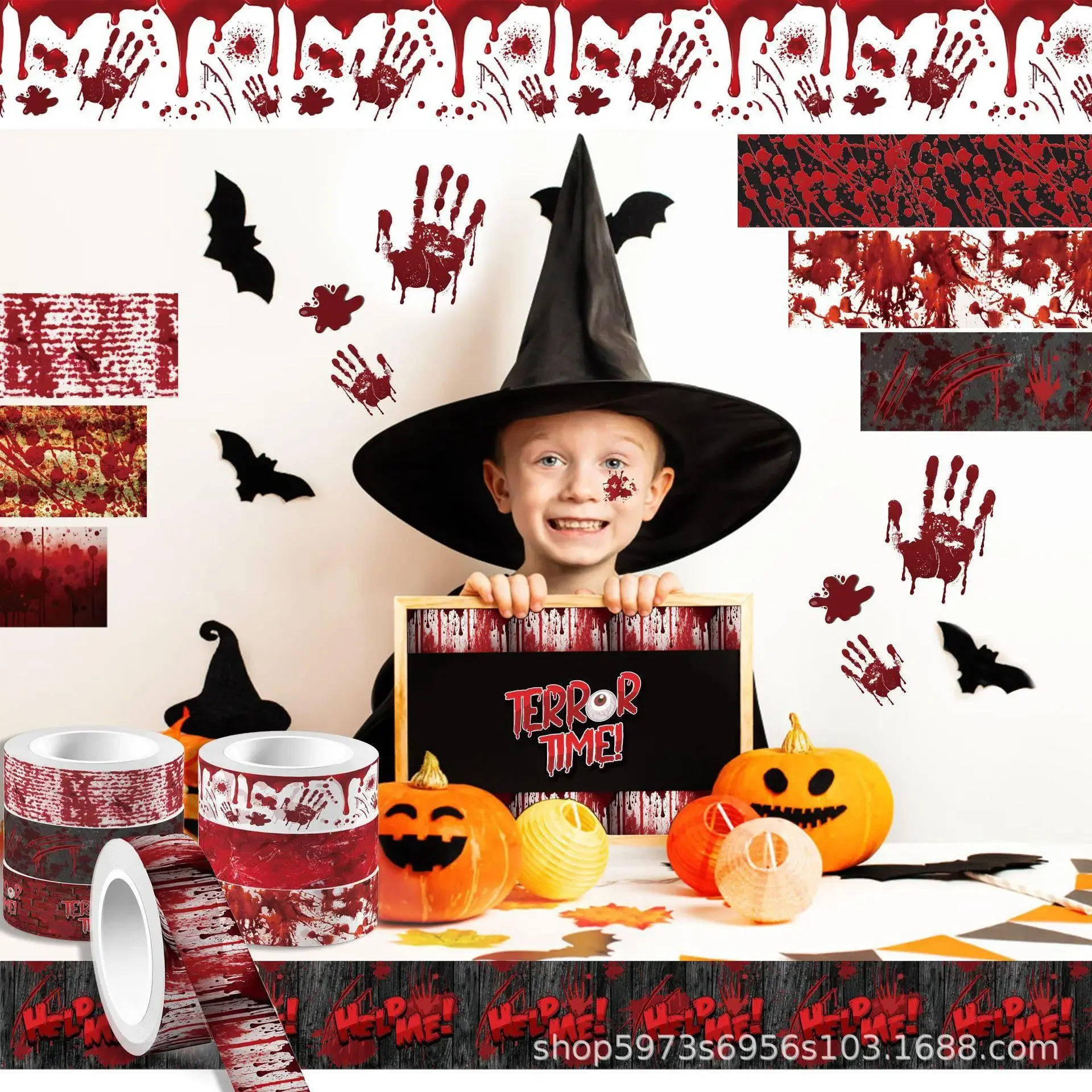 Halloween Bloody Hand Bleeding - огляд і ціна Washi Tape Set