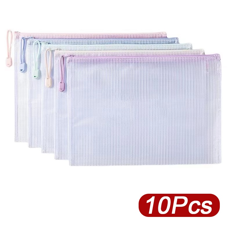 5-30pcs Zipper Mesh Bag A4/A5  - огляд і ціна Is Stationery Office Supply