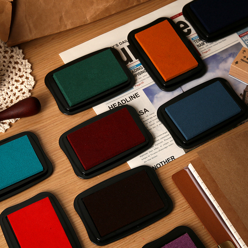 12 Colors Vintage Solid Color  - огляд і ціна Self Inking Stamp