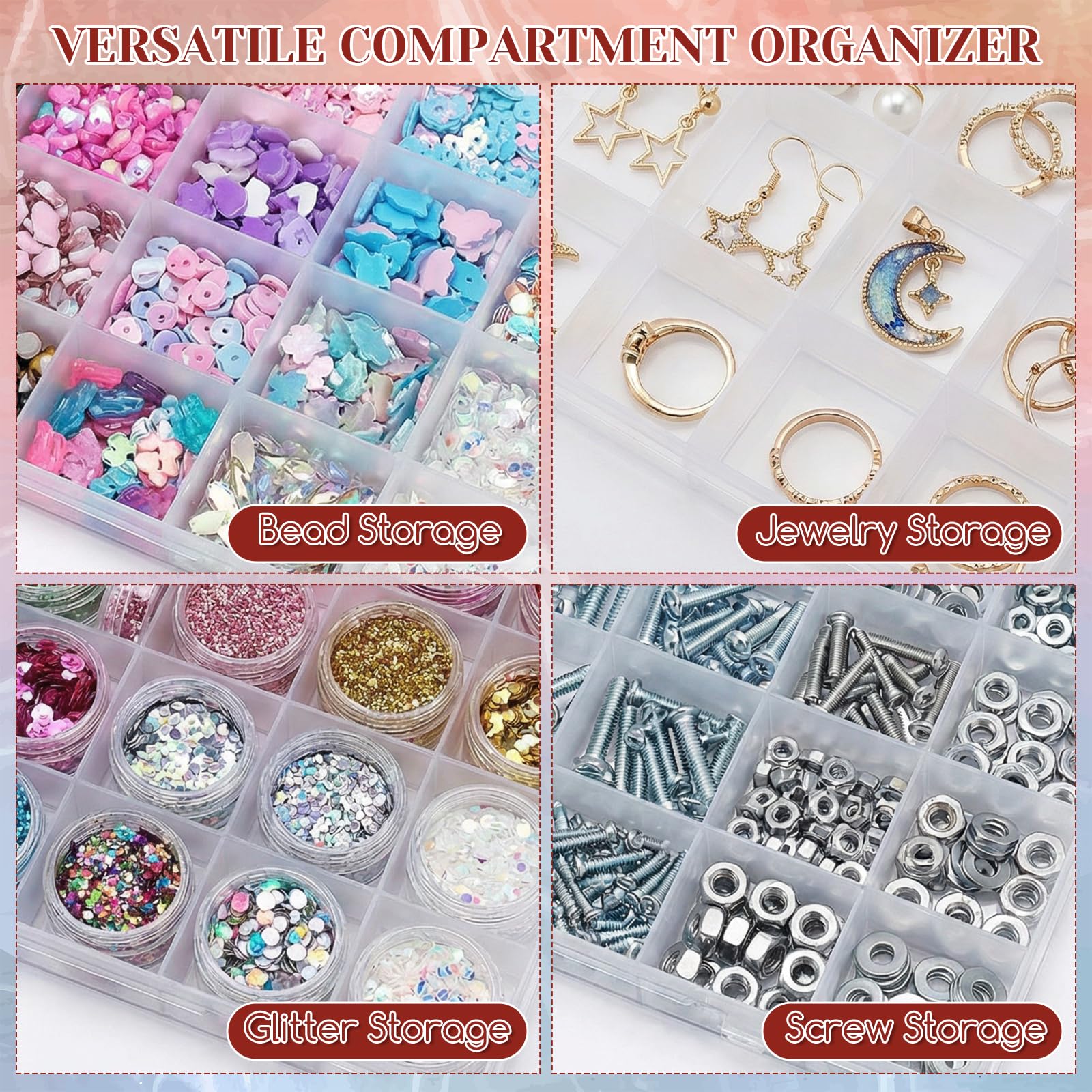 24-Grid Plastic Organizer Box  - огляд і ціна Washi Tape Set