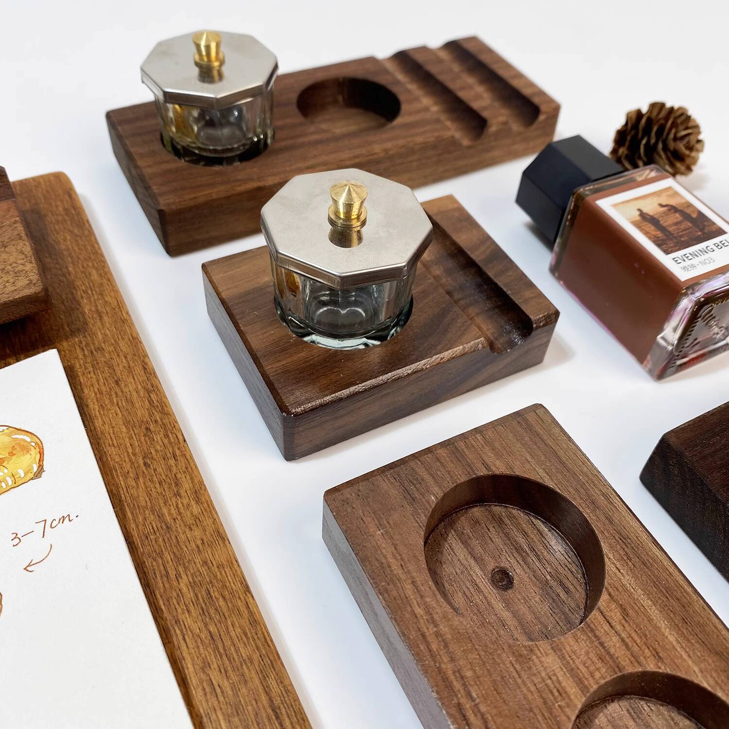 Ink Base Pen Rest Wooden Stand - огляд і ціна Calligraphy Ink Bottle