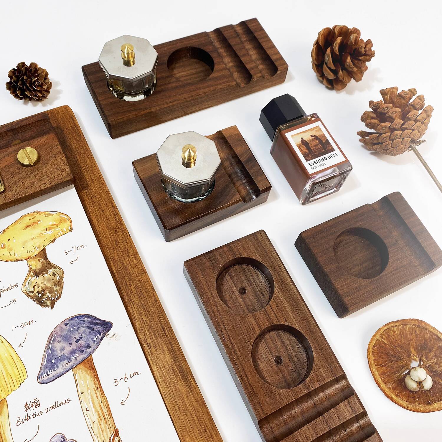 Ink Base Pen Rest Wooden Stand - огляд і ціна Calligraphy Ink Bottle