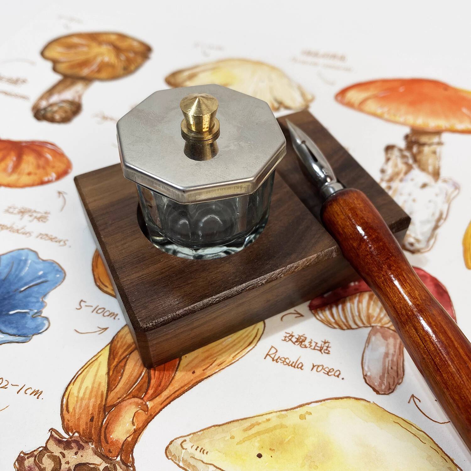Ink Base Pen Rest Wooden Stand - огляд і ціна Calligraphy Ink Bottle