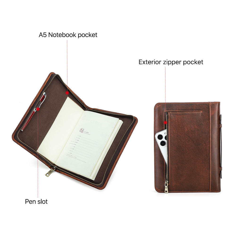 Retro Genuine Leather Zipper C - огляд і ціна Journal Leather Hardcover