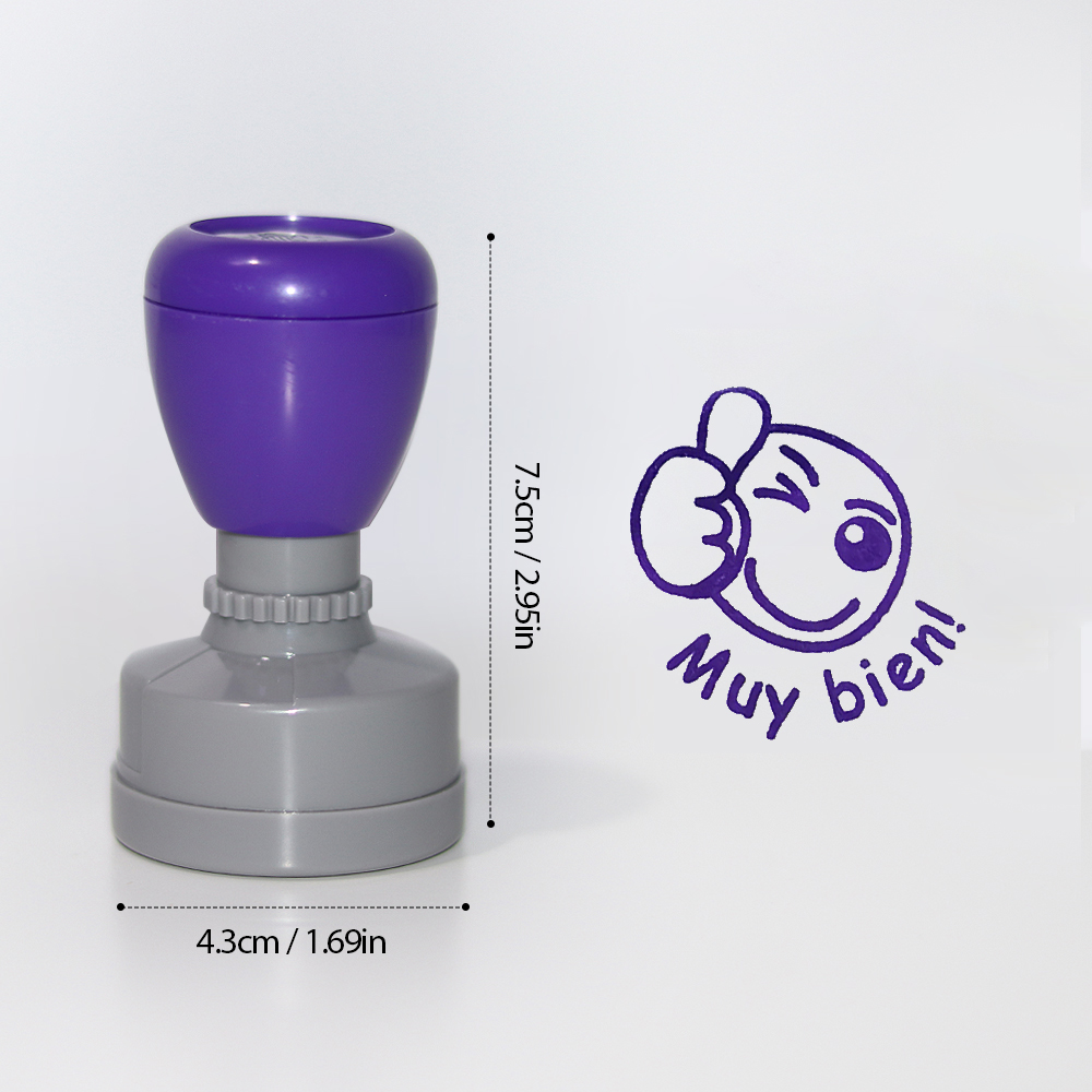 Color 3 pieces large Spanish e - огляд і ціна Self Inking Stamp