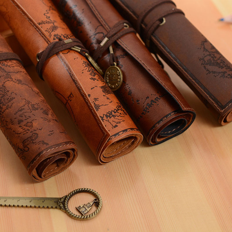 Vintage Retro Treasure Map Pen - огляд і ціна Pen Pouch Roll