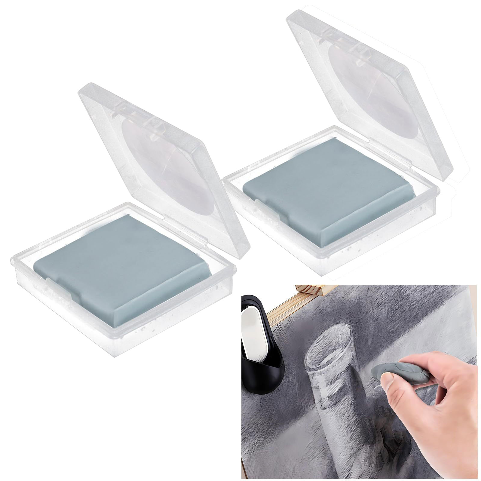 2pcs Kneaded Eraser for Artist - огляд і ціна Rubber Eraser Kneaded