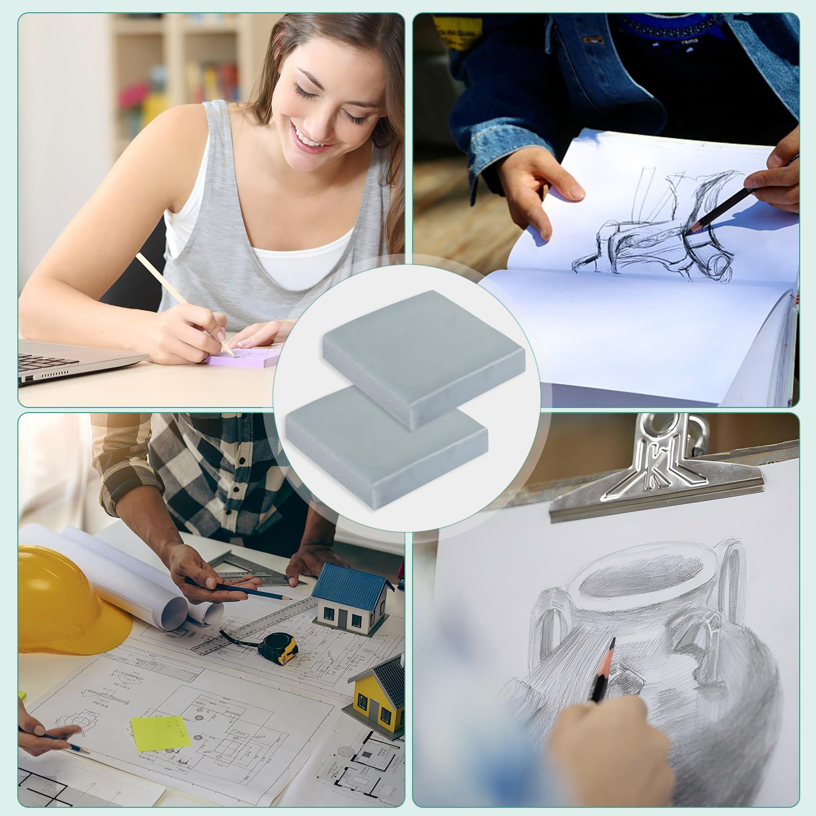 2pcs Kneaded Eraser for Artist - огляд і ціна Rubber Eraser Kneaded